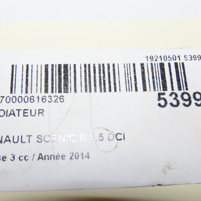 Radiateur occasion RENAULT SCENIC III Phase 3 04-2013->... 1.5 DCI 110ch 214105150R 4