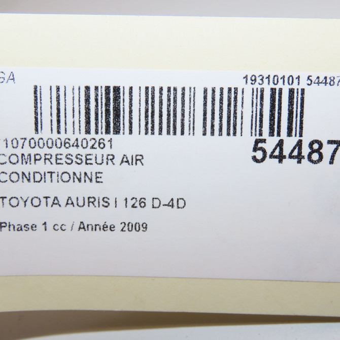 Compresseur air conditionne occasion TOYOTA AURIS I Phase 1 03-2007->03-2010 126 D-4D 883101A680 8