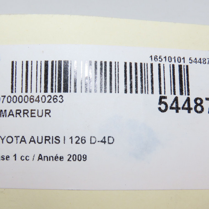 Démarreur occasion TOYOTA AURIS I Phase 1 03-2007->03-2010 126 D-4D 2810033080 8