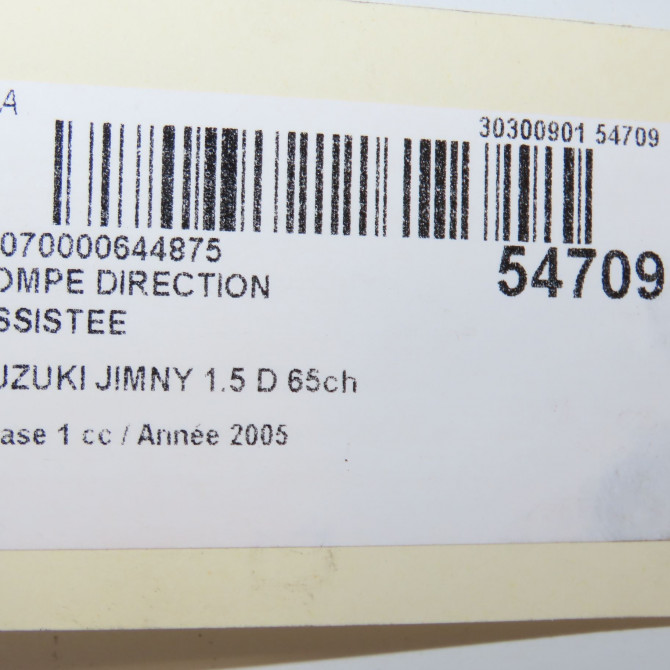 Pompe direction assistee occasion SUZUKI JIMNY Phase 1 04-1995->04-1999 1.5 D 65ch 4910084A81 5