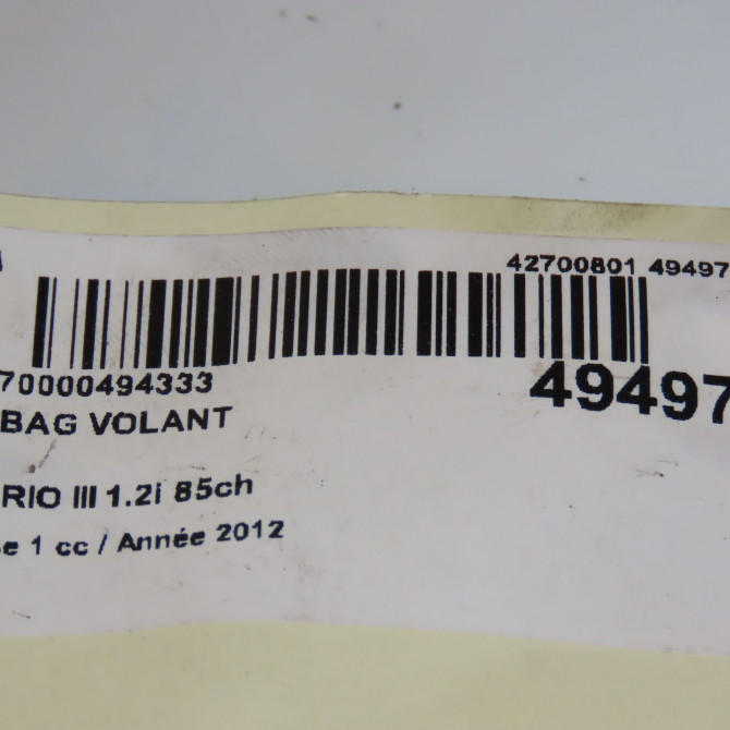 Airbag volant occasion KIA RIO III Phase 1 06-2011->... 1.2i 85ch 569001W000HU 4