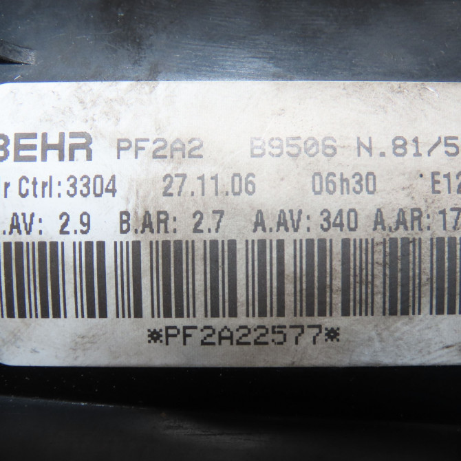 Ventilateur de chauffage occasion PEUGEOT 307 Phase 2 06-2005->03-2008 1.6 HDI 16v 110ch 6441S6 5