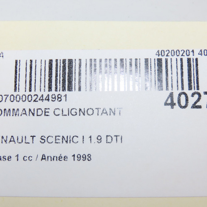Commande clignotant occasion RENAULT SCENIC I Phase 1 09-1996->08-1999 1.9 DTI 100ch 7701047552 5