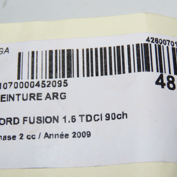 Ceinture arrière gauche occasion FORD FUSION Phase 2 10-2005->09-2011 1.6 TDCI 90ch 1494525 5
