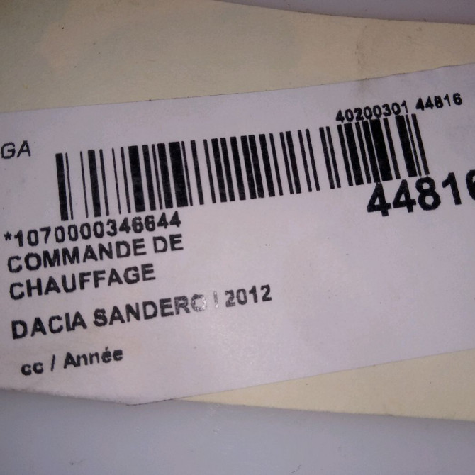 Commande de chauffage occasion DACIA SANDERO I 275101924R 4
