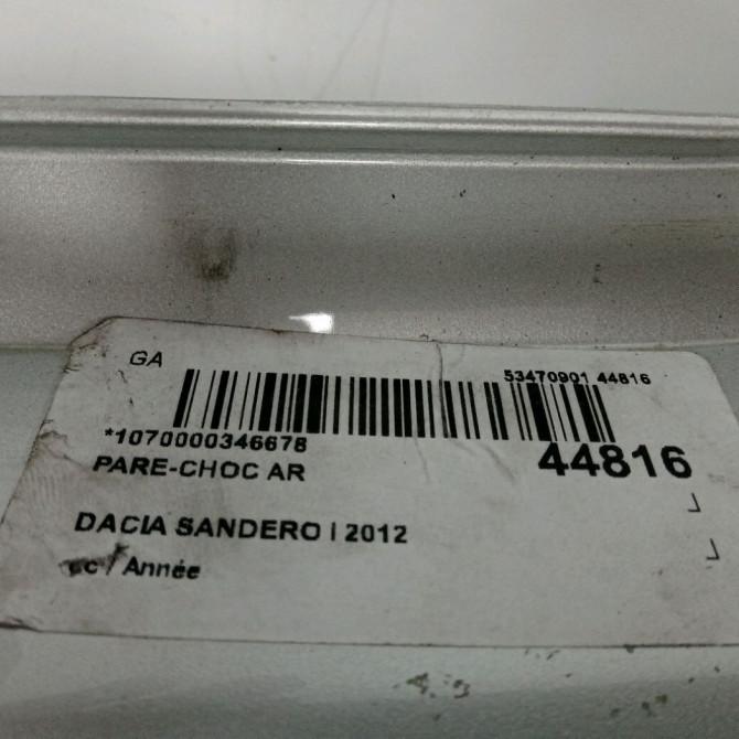 Pare-choc arrière occasion DACIA SANDERO I 850220577R 4