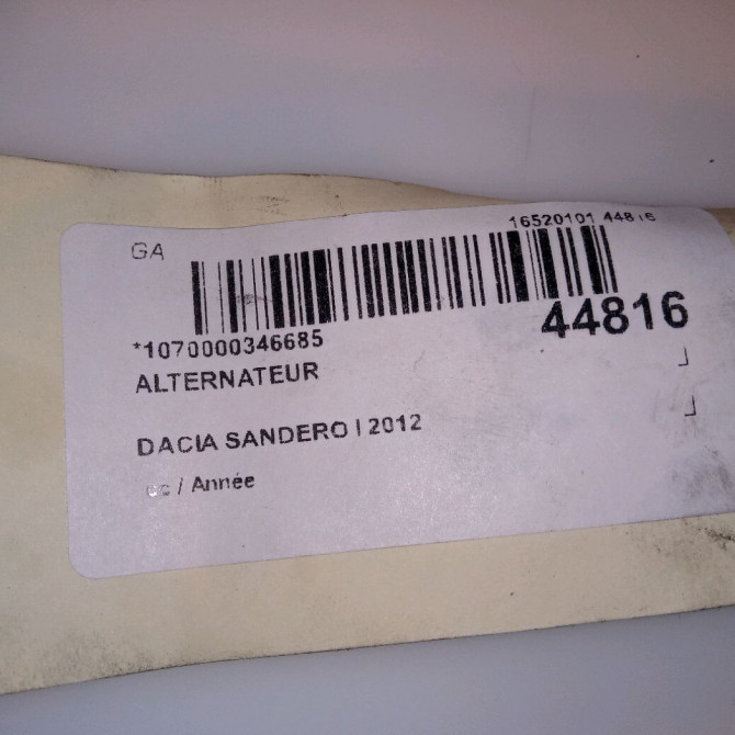 Alternateur occasion DACIA SANDERO I 231008344R 5
