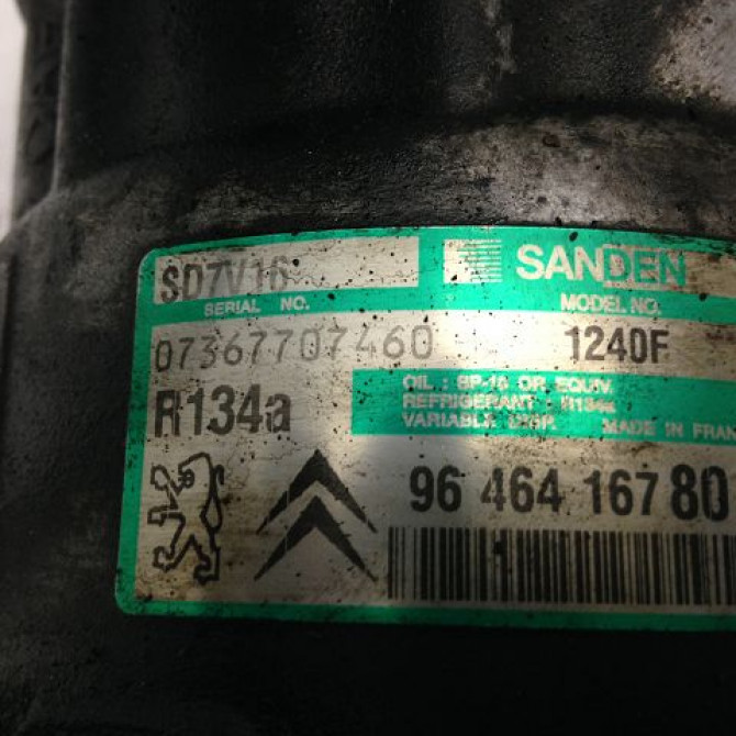 Compresseur air conditionne occasion CITROEN XSARA PICASSO Phase 1 12-1999->02-2004 2.0 HDi 90ch 9800859180 2