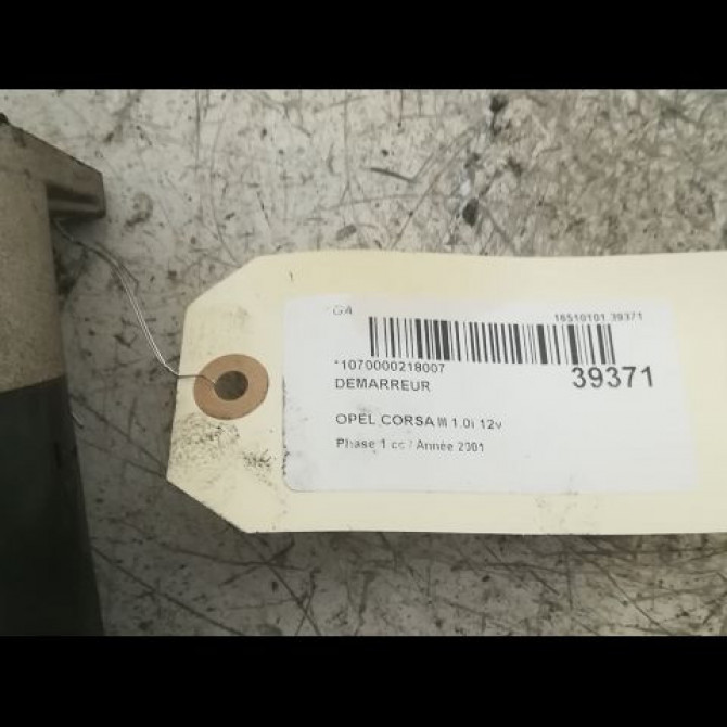 Démarreur occasion OPEL CORSA III Phase 1 10-2000->08-2003 1.0i 12v 9198701 2