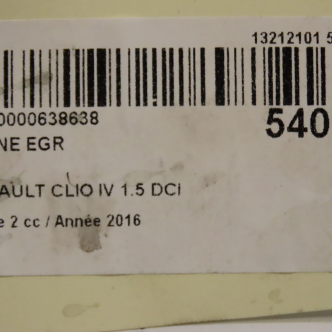 Vanne EGR occasion RENAULT CLIO IV Phase 2 08-2016->... 1.5 DCI 75ch 147107172R 8