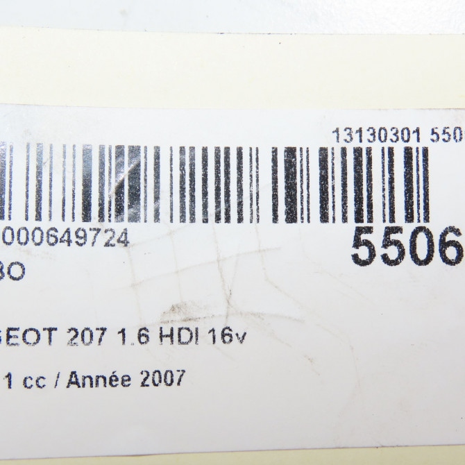 Turbo occasion PEUGEOT 207 Phase 1 04-2006->06-2013 1.6 HDI 16v 110ch 375N9 8