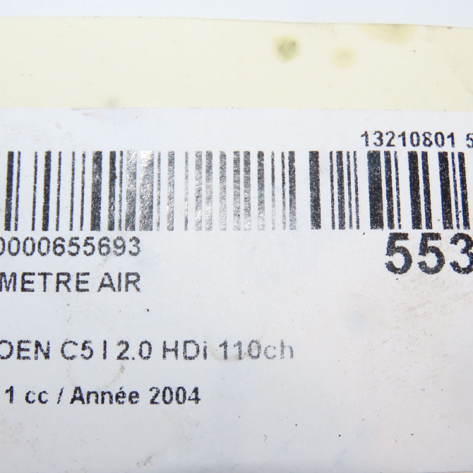 Debimetre air occasion CITROEN C5 I Phase 1 03-2001->09-2004 2.0 HDi 110ch 1920AG 6