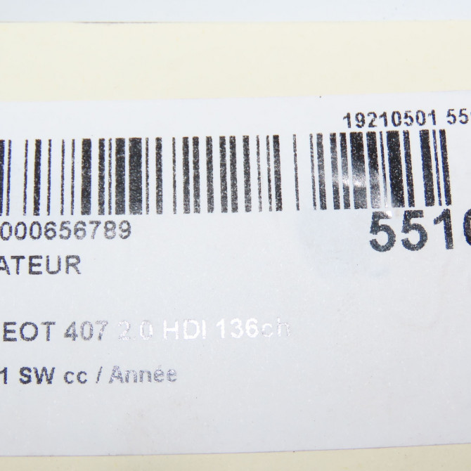 Radiateur occasion PEUGEOT 407 phase 1 SW 07-2004->07-2008 2.0 HDI 136ch 1330W2 5