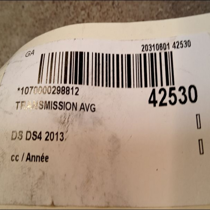 Transmission avant gauche occasion DS 146 Phase 1 04-1995->04-1999 2.0 HDI 135ch 3272TH 4