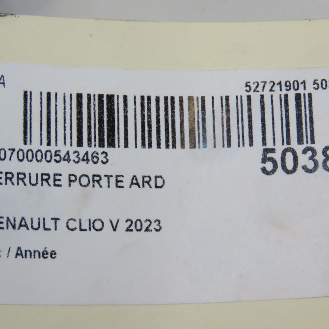 Serrure porte ard occasion RENAULT CLIO V 825007311R 8