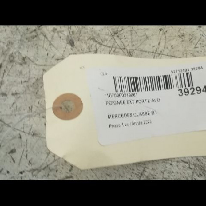 Poignee ext porte avd occasion MERCEDES CLASSE B I Phase 1 06-2005->04-2008 B200CDI 140ch 1697660201 2