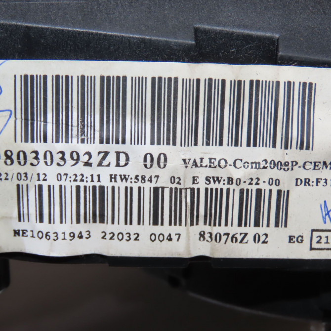 Bloc commodos occasion PEUGEOT 208 208 Phase 1 2012-03-01->2015-09-30 1.4 HDI 68ch 98081769ZD 6