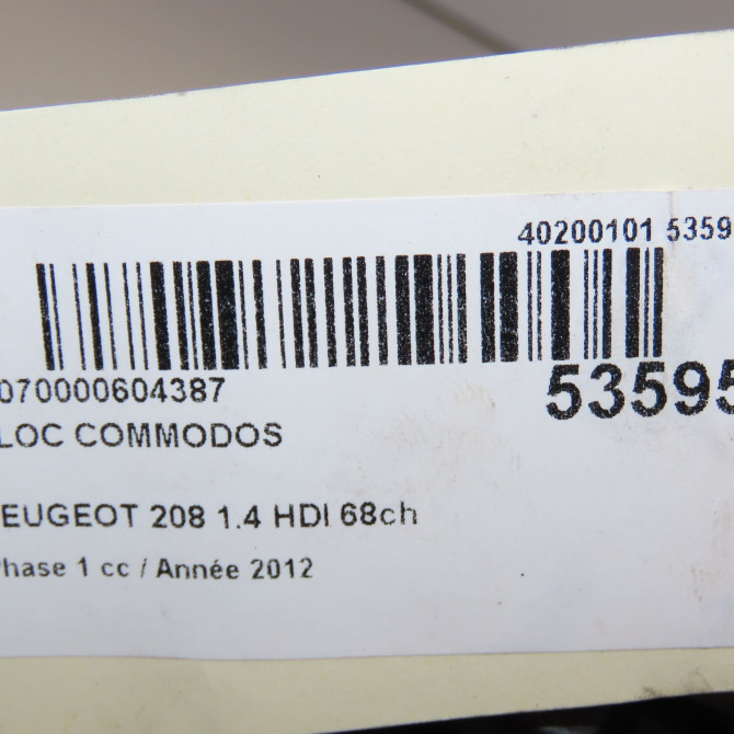 Bloc commodos occasion PEUGEOT 208 208 Phase 1 2012-03-01->2015-09-30 1.4 HDI 68ch 98081769ZD 8