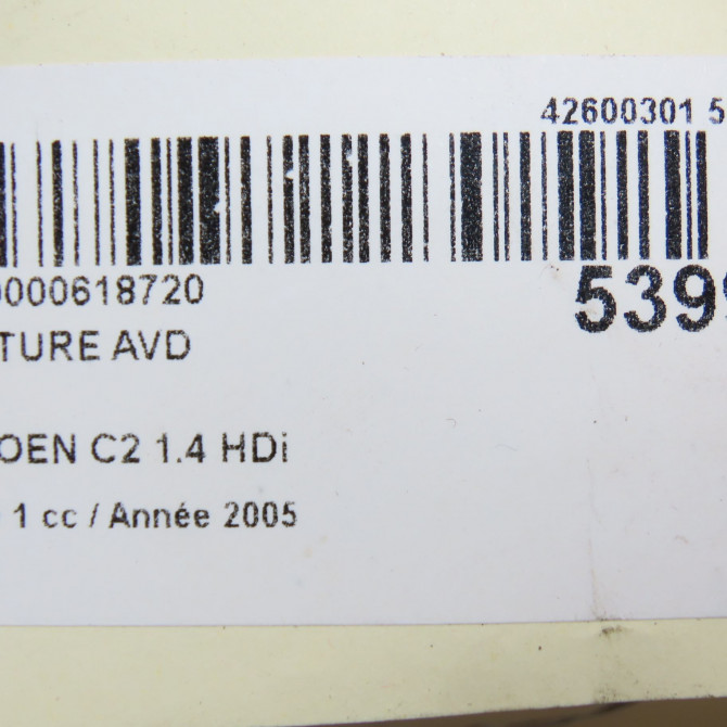 Ceinture avant droite occasion CITROEN C2 Phase 1 09-2003->10-2008 1.4 HDi 8974NE 5