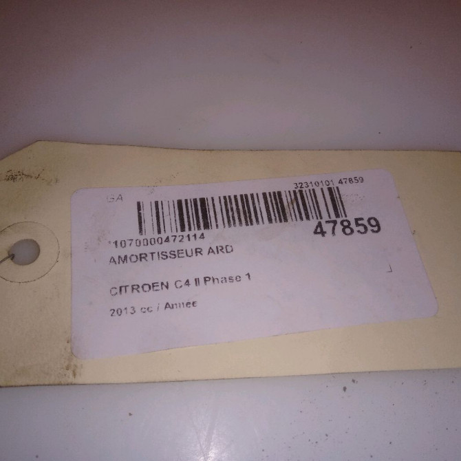 Amortisseur arrière droit occasion CITROEN C4 II Phase 1 10-2010->01-2015 5206ZJ 5