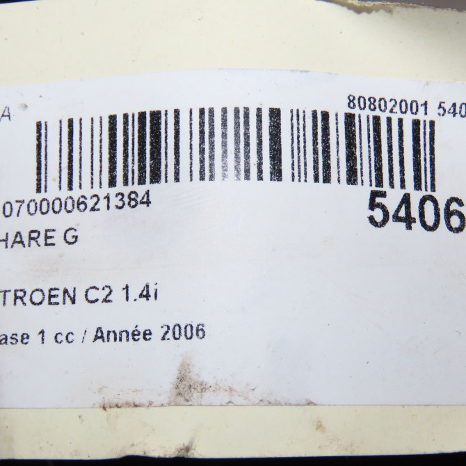 Phare gauche occasion CITROEN C2 Phase 1 09-2003->10-2008 1.4i 620870 6