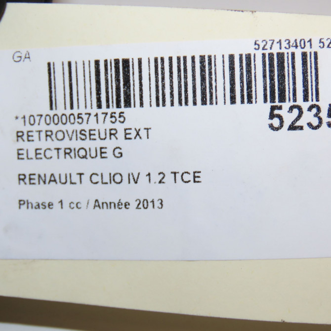 Retroviseur exterieur electrique gauche occasion RENAULT CLIO IV Phase 1 07-2012->... 1.2 TCE 120ch 963024349R 6