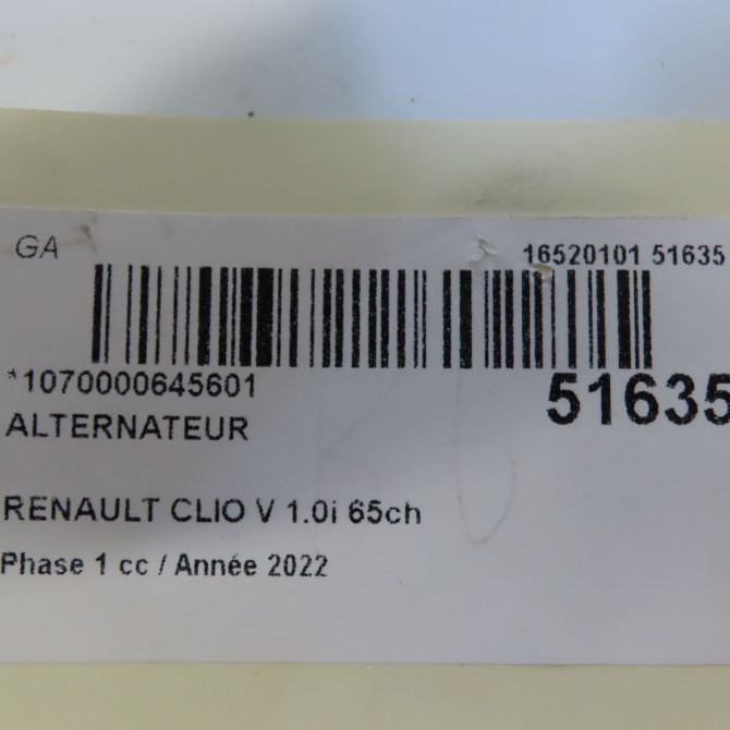 Alternateur occasion  231009076R 7