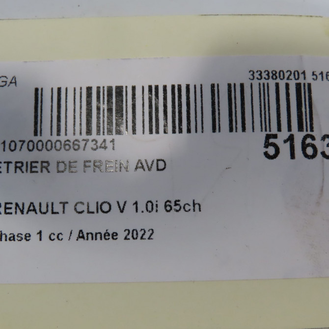 Etrier de frein avant droit occasion  410016702R 7