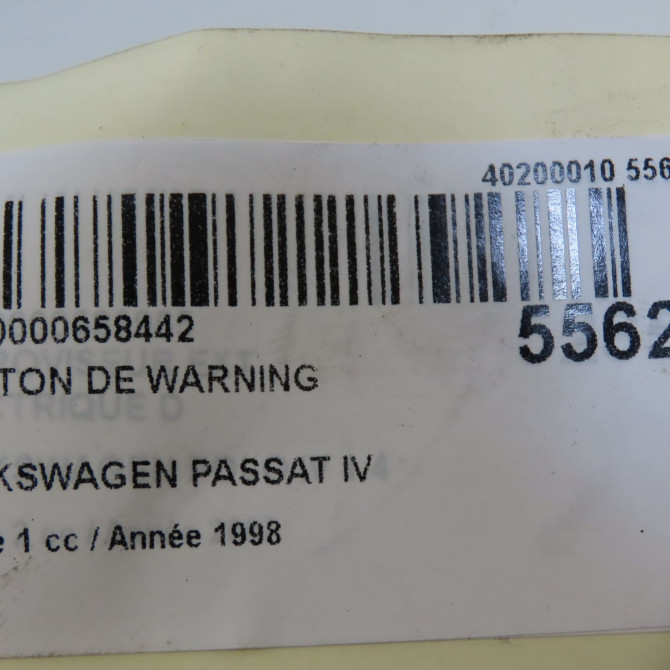 Bouton de warning occasion VOLKSWAGEN PASSAT IV Phase 1 10-1996->10-2000 1.9 TDI 110ch 3B0953235E01C 5
