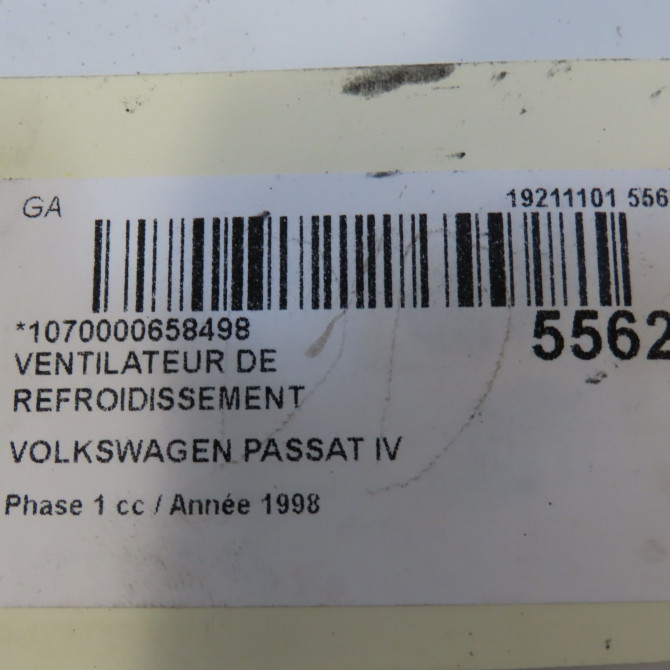 Ventilateur de refroidissement occasion VOLKSWAGEN PASSAT IV Phase 1 10-1996->10-2000 1.9 TDI 110ch 8D0959455C 5