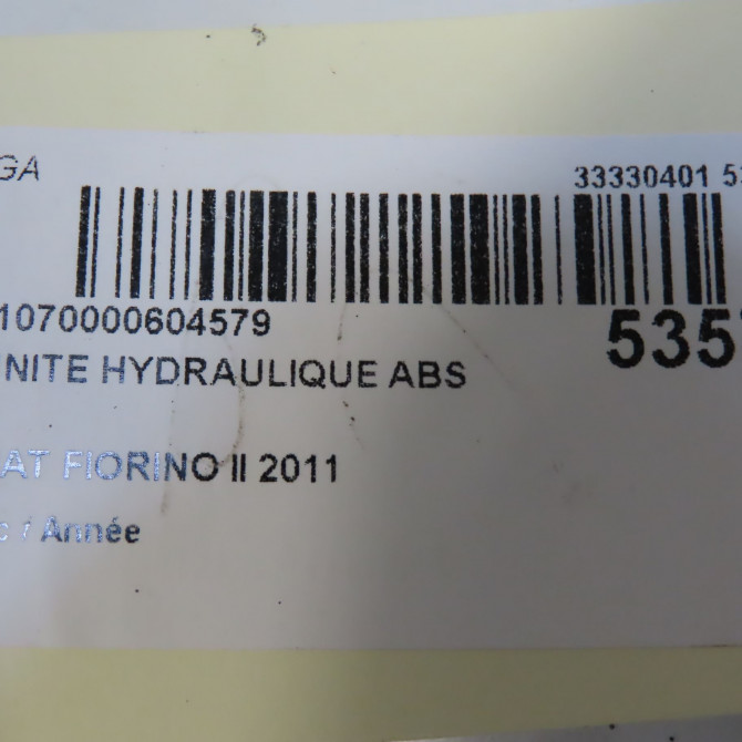 Unité hydraulique ABS occasion FIAT FIORINO III Phase 1 01-2008->... 1.3 MULTIJET 16v 95ch 71754783 8