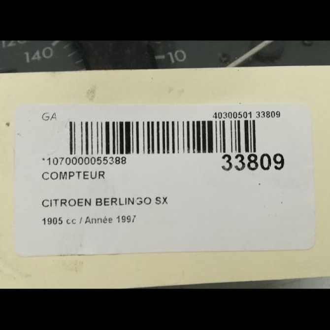 Compteur occasion CITROEN BERLINGO I Phase 2 11-2002->10-2010 6101RA 4