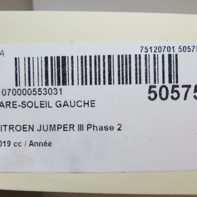 Pare-soleil gauche occasion CITROEN JUMPER III Phase 2 06-2014->... 1659587380 4