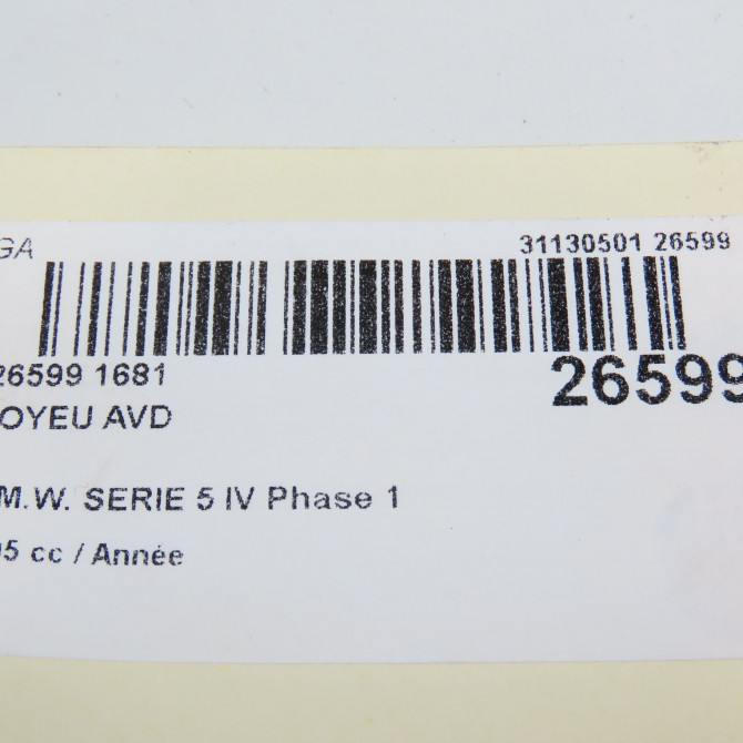 Moyeu avd occasion B.M.W. SERIE 5 IV Phase 1 12-1995->07-2000 31226765601 6