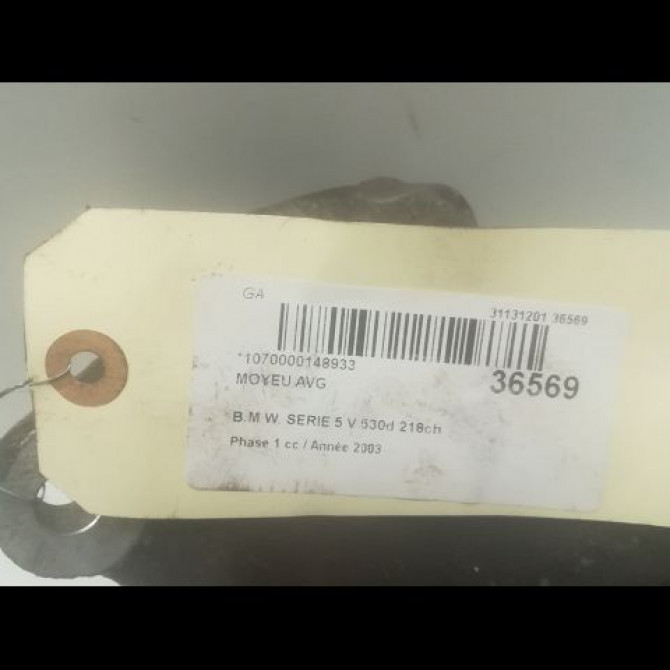 Moyeu avg occasion B.M.W. SERIE 5 V Phase 1 07-2003->03-2007 530d 218ch 31226765601 3