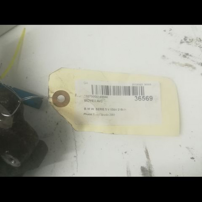 Moyeu avd occasion B.M.W. SERIE 5 V Phase 1 07-2003->03-2007 530d 218ch 31226765601 3
