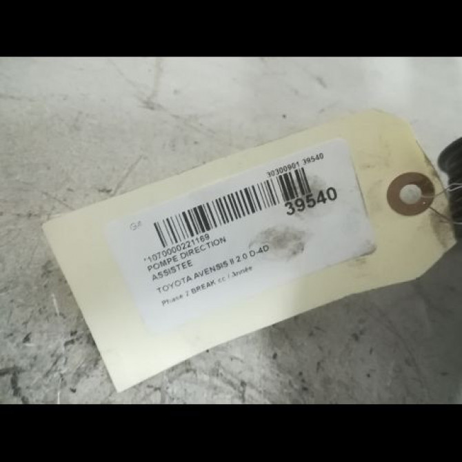 Pompe direction assistee occasion TOYOTA AVENSIS II Phase 2 BREAK 08-2006->11-2009 2.0 D-4D 126ch 4431005120 4