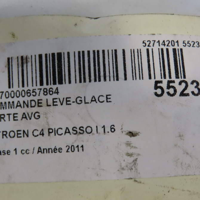 Commande lève-glace porte avant gauche occasion CITROEN C4 PICASSO I Phase 1 01-2007->10-2013 1.6 HDi 8v 110ch 6554YC 6