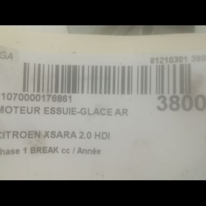 Moteur essuie-glace arrière occasion CITROEN XSARA phase 1 BREAK 02-1998->09-2000 2.0 HDI 90ch 6405H1 3