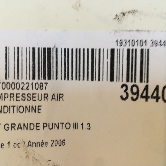 Compresseur air conditionne occasion FIAT GRANDE PUNTO III Phase 1 09-2005->12-2013 1.3 D MULTIJET 16v 75ch 71724813 4