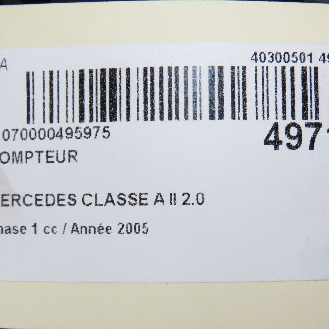 Compteur occasion MERCEDES CLASSE A II Phase 1 12-2004->04-2008 2.0 CDI 16v 110ch 1694400811 5
