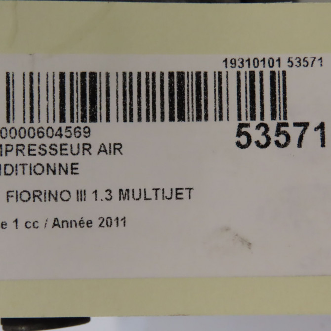 Compresseur air conditionne occasion FIAT FIORINO III Phase 1 01-2008->... 1.3 MULTIJET 16v 95ch 71724813 8