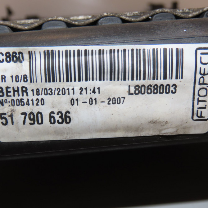 Radiateur occasion FIAT FIORINO III Phase 1 01-2008->... 1.3 MULTIJET 16v 95ch 51790636 3