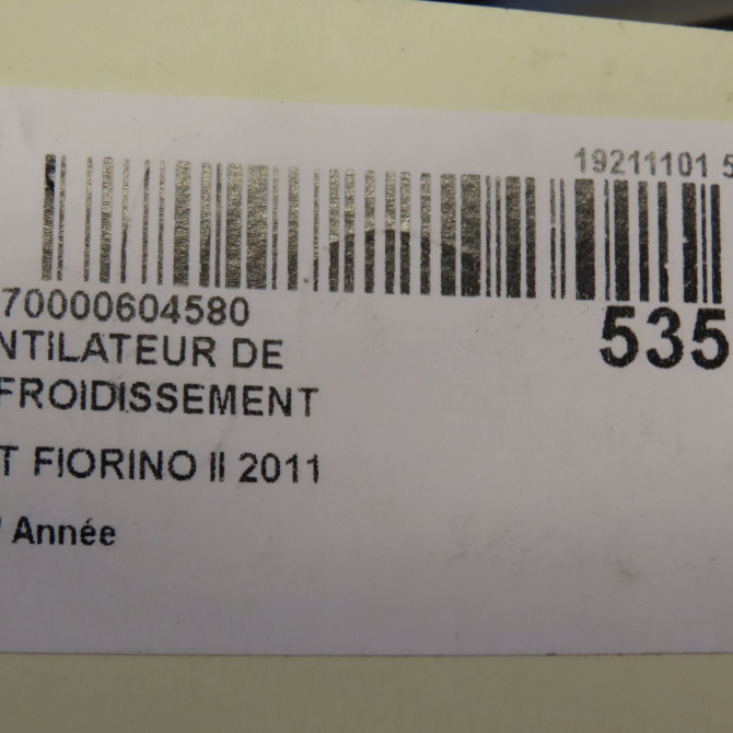 Ventilateur de refroidissement occasion FIAT FIORINO III Phase 1 01-2008->... 1.3 MULTIJET 16v 95ch 52217939 8