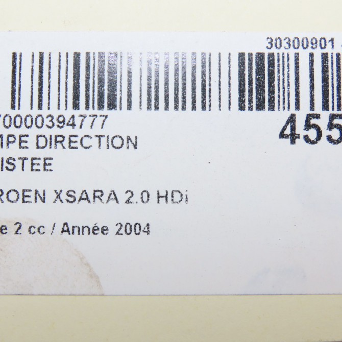 Pompe direction assistee occasion CITROEN XSARA Phase 2 09-2000->12-2005 2.0 HDi 90ch 4007LS 6