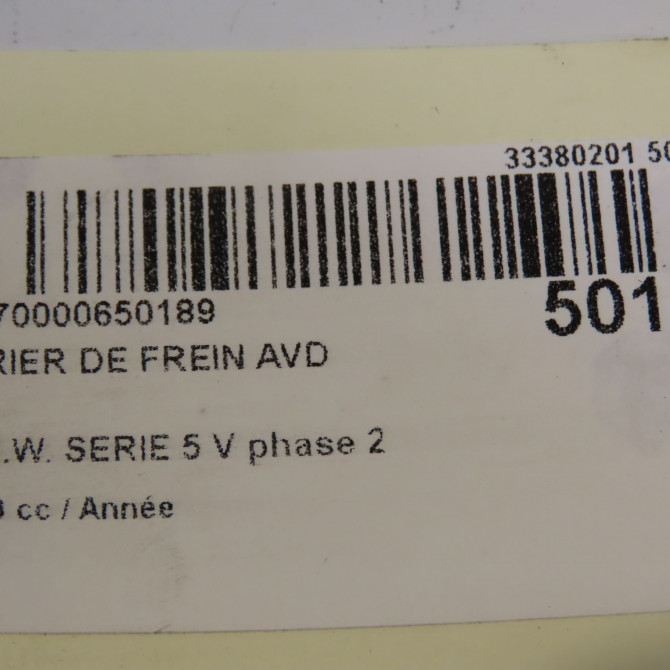 Etrier de frein avant droit occasion B.M.W. SERIE 5 V phase 2 TOURING 03-2007->05-2010 34116753660 7