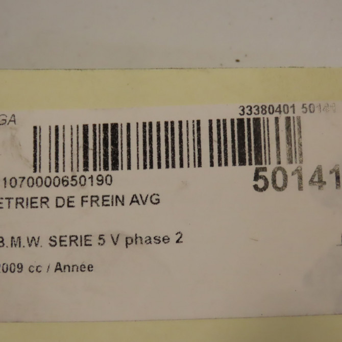Etrier de frein avant gauche occasion B.M.W. SERIE 5 V phase 2 TOURING 03-2007->05-2010 34116753659 6