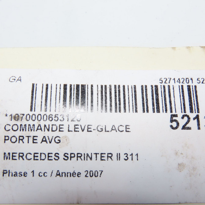 Commande lève-glace porte avant gauche occasion MERCEDES SPRINTER II Phase 1 06-2006->... 311 CDI 109ch 6