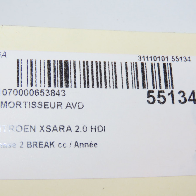 Amortisseur avant droit occasion CITROEN XSARA phase 2 BREAK 09-2000->12-2005 2.0 HDI 90ch 5202CJ 7