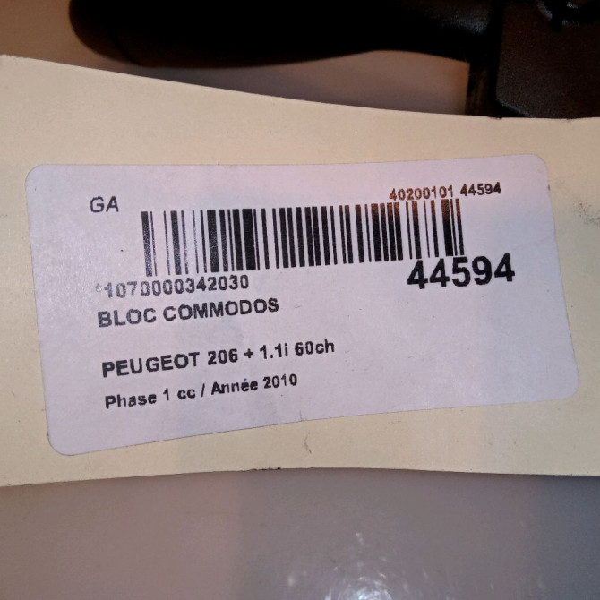 Bloc commodos occasion PEUGEOT 206 + Phase 1 03-2009->05-2013 1.1i 60ch 96787402XT 4